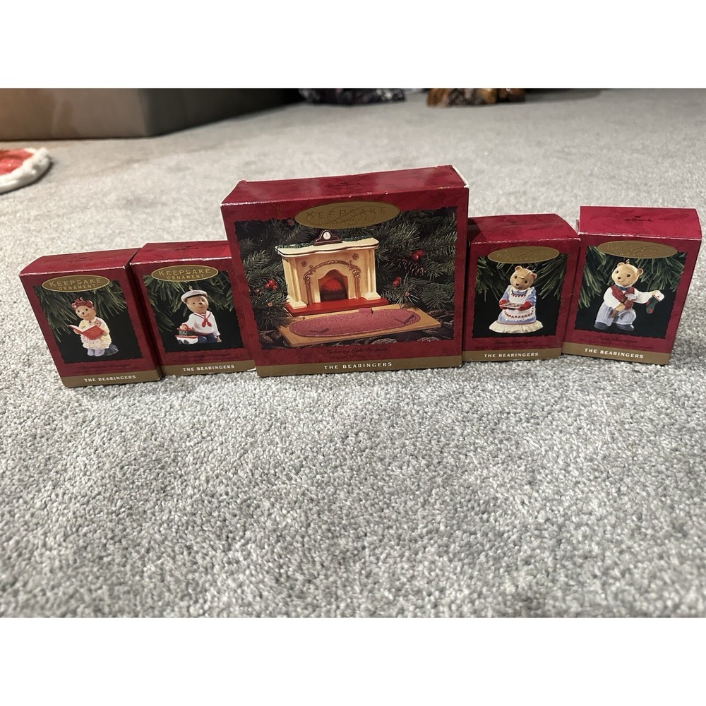 Hallmark Keepsake Ornaments/The Bearingers/Complete Set of 5.Vintage 1993